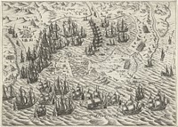 Zeeslag voor Cadiz, 1596 (1610) by Bartholomeus Willemsz Dolendo
