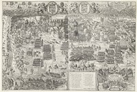 Slag bij Nieuwpoort, 1600 (1616) by Floris Balthasarsz van Berckenrode, Floris Balthasarsz van Berckenrode, Hendrick Hondius I, Hugo de Groot, Maurits prins van Oranje and Staten Generaal