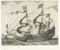 Nederlands oorlogsschip met drie masten, ca. 1625 (1625 - 1652) by anonymous, anonymous and Claes Jansz Visscher II