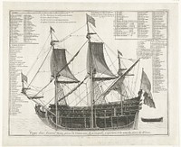 Admiraalschip, in doorsnede, ca. 1700 (1690 - 1710) by anonymous