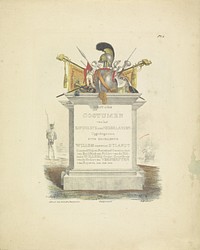 Titelprent voor de reeks uniformen van het Koninkrijk der Nederlanden, 1820-1825 (1825 - 1827) by A Courtois, Schouten Carpentier and Willem Frederik graaf van Bylandt