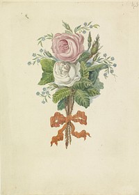 Rozen met de silhouetten van de Koninklijke familie, 1816 (1816) by Leonardus Schweickhardt