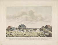 Overstroming bij de Kanaalsluis bij Gorinchem, 1820 (1820) by Roelof van der Meulen, Cornelis de Jonker and Johannes van der Wal uitgever