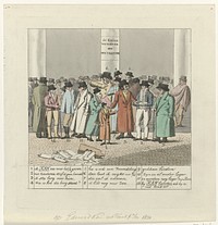 Spotprent op de joodse effectenhandelaar Eduard Kann, ca. 1824 (1824) by anonymous
