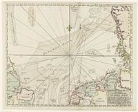Kaart van de Noordzee met de zeeslag bij Doggersbank, 1781 (1781 - 1783) by anonymous and Johann Christoph de Roeder