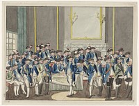 Zaal met 35 schutters in verschillende monteringen, 1787 (1787) by anonymous