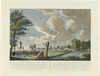 Aanval bij Ouderkerk aan de Amstel, 1787 (1793) by Cornelis Brouwer, Jean George Teissier and Dirk Meland Langeveld