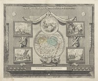 Kaart en voorstellingen van de gevechten in Brabant en Limburg, 1793 (1793) by Daniël Veelwaard I, Jacobus van Meurs and J de Jongh