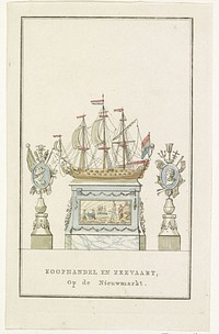 Koophandel en Zeevaart, decoratie op de Nieuwmarkt, 1795 (1795) by Noach van der Meer II