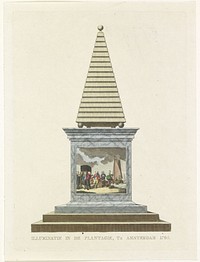 Vlucht van Willem V, decoratie in de Plantage, 1795 (1795) by A Schol II