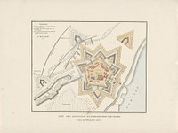 Plan den belegering en bombardement der citadel van Antwerpen, 1832 (1832 - 1833) by anonymous and Evert Maaskamp