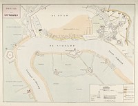Plan van de Schelde voor Antwerpen met de ligging van de forten, tijdens het beleg van de Citadel, 1832 (1832 - 1833) by anonymous and Johannes Paulus Houtman