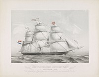 Het Clipperschip "Metalen Kruis" Amsterdam 1856 (1856) by Charles Binger