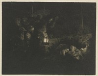 The Adoration of the Shepherds (c. 1657) by Rembrandt van Rijn and Rembrandt van Rijn