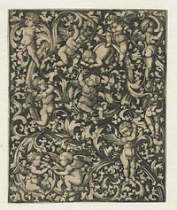 Ornament met putti (1470 - 1550) by anonymous and Meester PW van Keulen