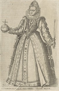 Portret van Elizabeth I Tudor, koningin van Engeland (in or before 1601) by Christoffel van Sichem I