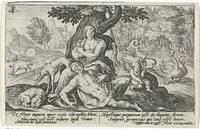 Venus treurt om Adonis (1602 - 1607) by Crispijn van de Passe I, Maerten de Vos, Johannes Posthius and Crispijn van de Passe I