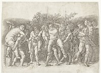Bacchanaal met Silenus (1473 - 1477) by Andrea Mantegna and Andrea Mantegna