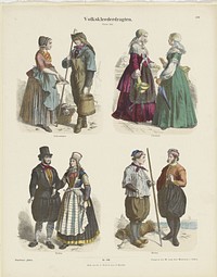 Volkskleederdragten (1843 - c. 1920) by Ernst Fröhlich, Knilling, Hermann van der Moolen, K Braun en Fr Schneider and dr C Wolf and Sohn