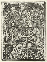 Het laatste avondmaal (1503) by Meester van de Delbecq Schreiber Passie, Master of Delft and Master of the Virgo inter Virgines