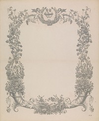 Wensbrief met bloemen en putti (c. 1780 - c. 1899) by anonymous and anonymous
