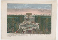 Gezicht op een laan in het midden van een tuin (1742 - 1801) by Georg Balthasar Probst, anonymous, Karl Remshard, Paul Decker I and Jozef II Duits keizer