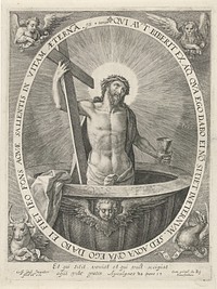 Christus als fontein des levens (Fons Vitae) (1574 - 1637) by Crispijn van de Passe I, Crispijn van de Passe I and Crispijn van de Passe I