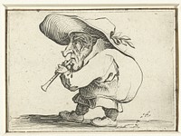 Dwerg met fluit (flageolet) (1621 - 1625) by Jacques Callot and Jacques Callot