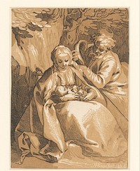 Heilige Familie (1600 - 1669) by Ludwig Büsinck and Abraham Bloemaert