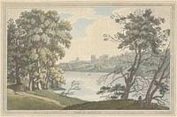 Gezicht op Blenheim Palace over het meer (1793) by Joseph Constantine Stadler, Joseph Farington and John and Josiah Boydell