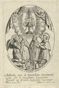 Aartsengel Michaël en heiligen onder een monstrans (1608 - before 1639) by Philippe van Mallery and Helena van Mechelen