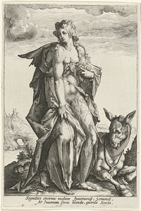 Luiheid (Acedia) (1585 - 1589) by Jacob Matham, Hendrick Goltzius and Hendrick Goltzius