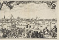 Profiel van Amsterdam, gezien vanaf het IJ (plaat 3) (1611) by Claes Jansz Visscher II, Pieter Bast, Claes Jansz Visscher II, Stad Amsterdam and Herman Allertsz Koster