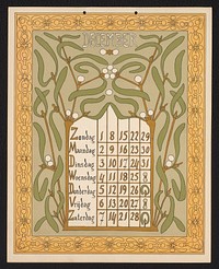 Kalenderblad voor december 1901 (1900) by Gebroeders Braakensiek, Netty van der Waarden, Gebroeders Braakensiek and C A J van Dishoeck