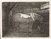 Paard in stal (1860 - 1894) by Jan Vrolijk and Wouter Verschuur 1812 1874