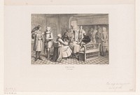 Interieur met edelen, 13e eeuw (1857 - 1864) by David van der Kellen 1827 1895 and Emrik and Binger