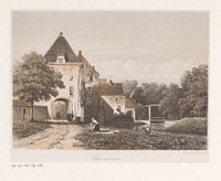 Gezicht op stadspoort van Schoonhoven (1863) by anonymous and Koninklijke Nederlandse Steendrukkerij van C W Mieling