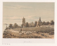 Gezicht op Gorinchem (1863) by anonymous and Koninklijke Nederlandse Steendrukkerij van C W Mieling
