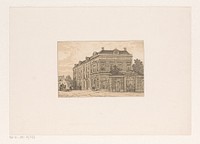 Achttiende-eeuws huizenblok (1827 - 1891) by Cornelis Springer