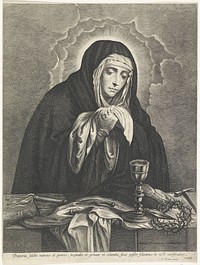 Maria bij de passiewerktuigen (1619 - 1675) by Lucas Vorsterman I, Gerard Seghers and Lucas Vorsterman I