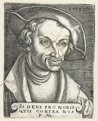 Portret van Philipp Melanchton (1530) by Monogrammist IB 16e eeuw, Georg Pencz and Lucas Cranach I