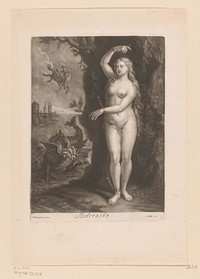 Andromeda aan de rots geketend (1662 - 1742) by John Smith prentmaker uitgever, Marcellus Laroon and John Smith prentmaker uitgever