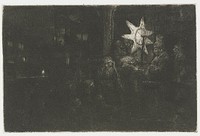 The Star of the Kings: a night piece (c. 1651) by Rembrandt van Rijn and Rembrandt van Rijn