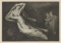 Francesca da Rimini en Paolo Malatesta (1843) by Luigi Calamatta, Luigi Calamatta, Ary Scheffer, Chardon ainé and Aze and Henry Gache
