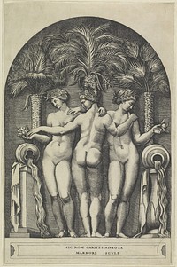 Drie gratiën (1490 - 1527) by anonymous and Marcantonio Raimondi