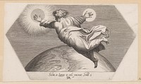 God schept de zon en de maan (1626) by Francesco Villamena and Rafaël