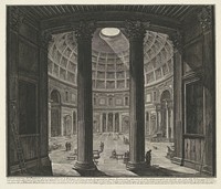 Interieur van het Pantheon te Rome (1748 - 1778) by Giovanni Battista Piranesi and Giovanni Battista Piranesi