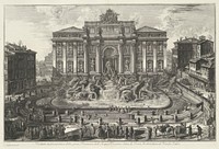 Trevifontein te Rome (1748 - 1778) by Giovanni Battista Piranesi and Giovanni Battista Piranesi