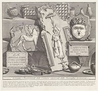 Inscripties en fragmenten uit graftombe van Arruntius familie (c. 1756 - c. 1757) by Giovanni Battista Piranesi, Jean Barbault and Giovanni Battista Piranesi