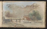 Brug over een vaart (c. 1803 - c. 1818) by Arnoldus Johannes Eymer